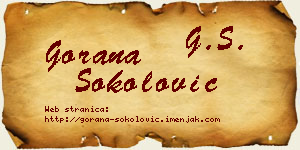 Gorana Sokolović vizit kartica
